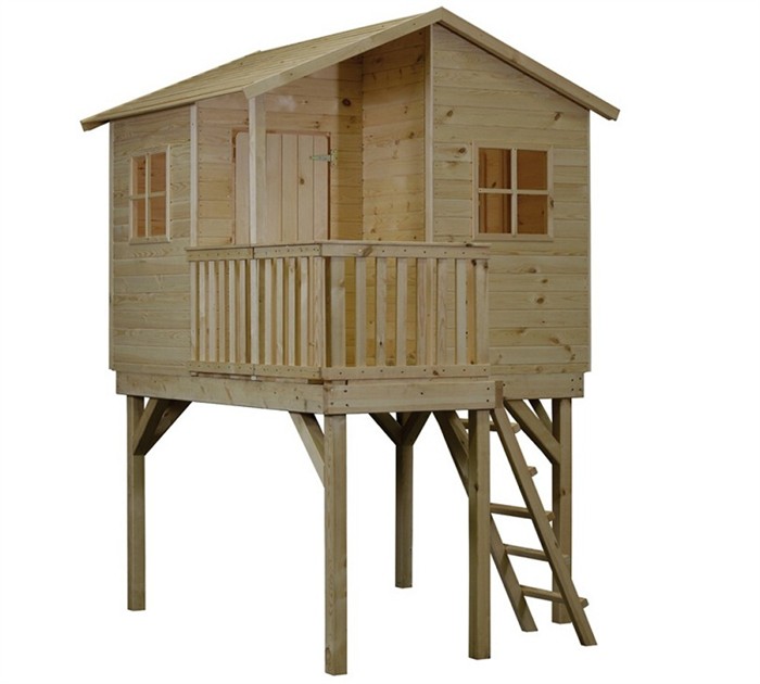 Detský zvýšený drevený záhradný domček MIA 1,8 x 1,4m, 16mm