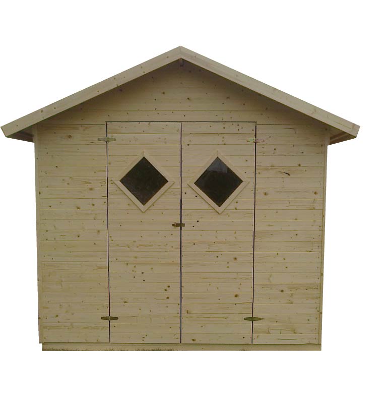 Záhradný drevený domček 2,7x2,7m, (19mm) s oknami, MALAGA, na náradie