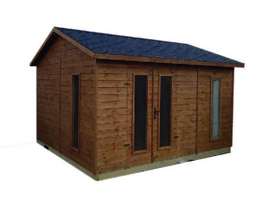 Záhradný drevený domček 3,3x3,9m (16mm) s oknami XÉNIA