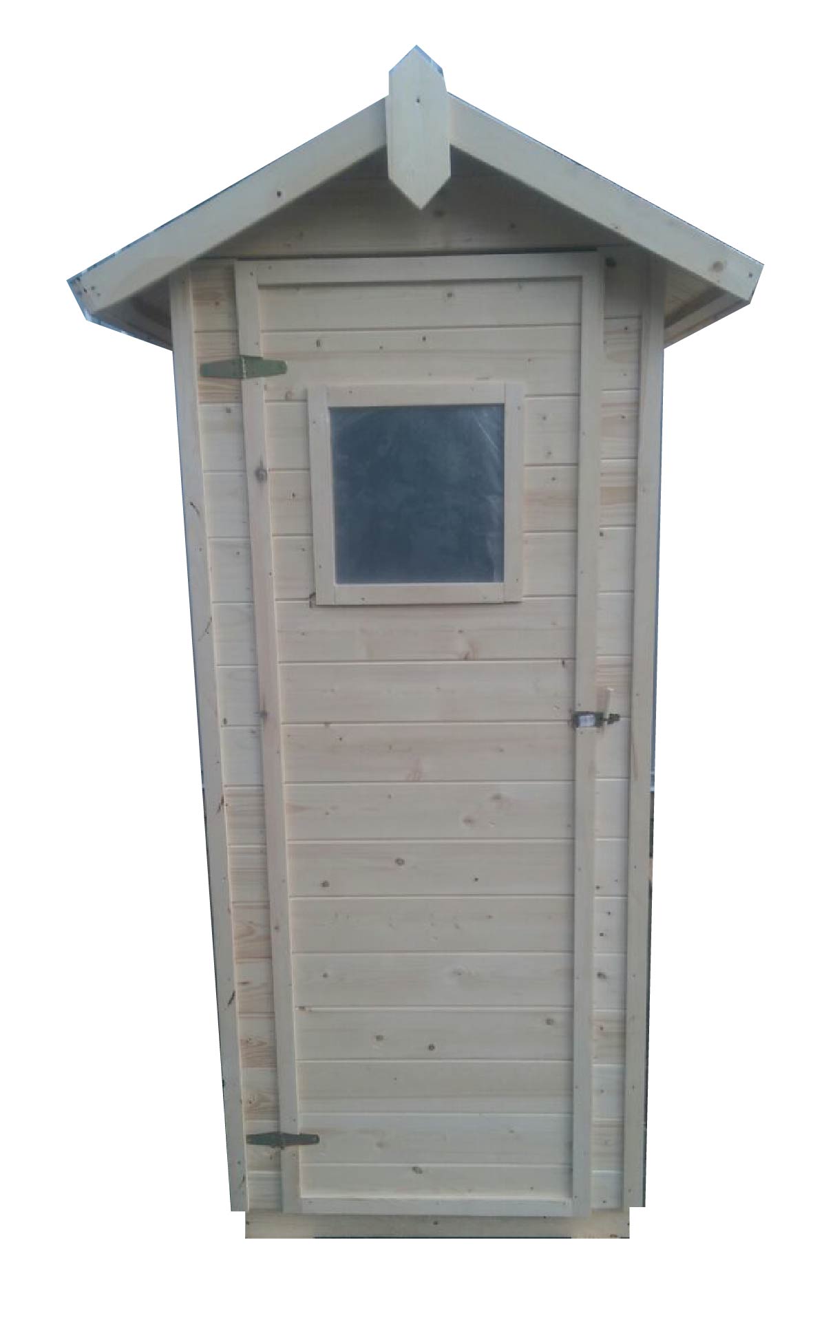 Drevená latrína /suché WC so sedenim a oknom, 1 x 1m, 16mm